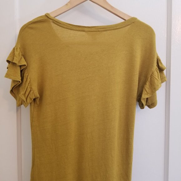 Goodthreads Women's Ruffled Short- Sleeved Blouse Size S - Picture 3 of 6